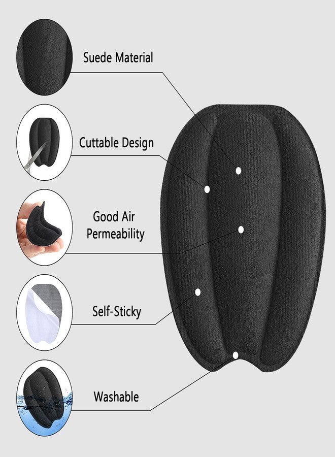 Classicseali 4pcs Shoe Tongue Pads,Soft and Non-Slip Tongue Pads for Shoes, Shoe Tongues Pad for Men, Women, Heel Pad, Forefoot Insoles, Adjusting Shoes Fit, Black - Image 3